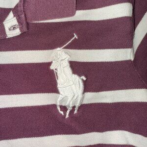 Ralph Lauren Maroon & White Polo